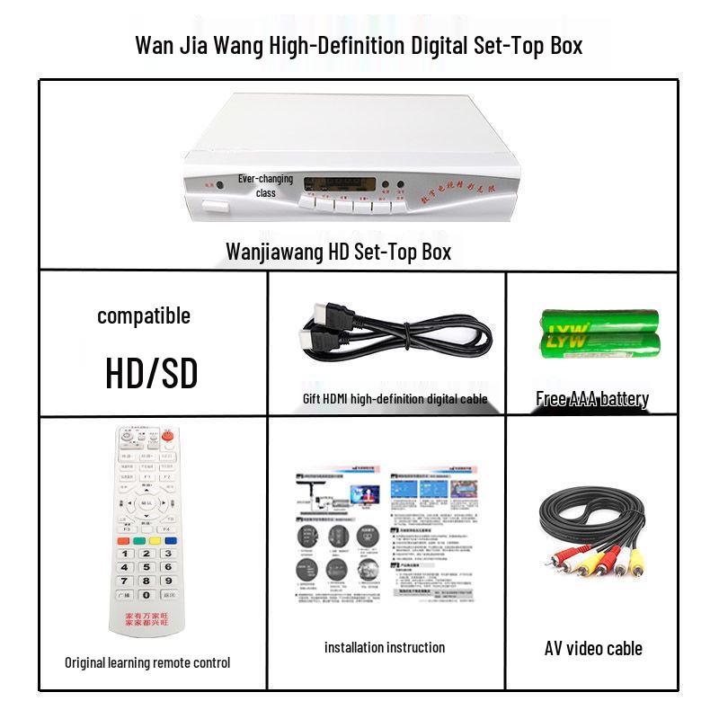 HD Digital TV Antenna for Indoor/Outdoor Use with Old-Fashioned Set-Top Box Compatibility