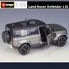Bburago 1:24 Land Rover Defender 110 SUV Modèle de Voiture en Alliage Métal Moulé sous Pression Véhicules Tout-Terrain Modèle de Voiture Simulation Jouet pour Enfants Cadeau