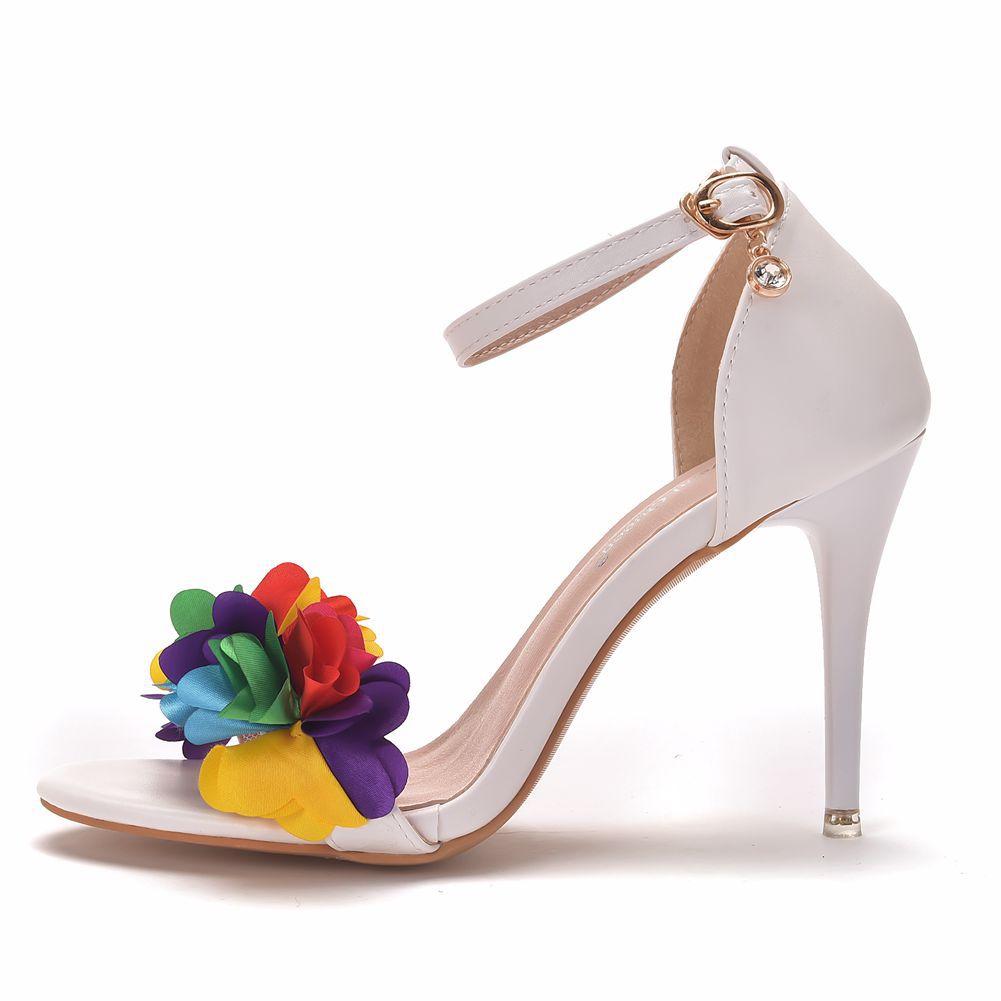 Fashion Plus Size Shoes for Women 34-42 Elegant Summer Women High Heel 9cm Party Evening Wedding Peep Toe Sandals Women Footwear