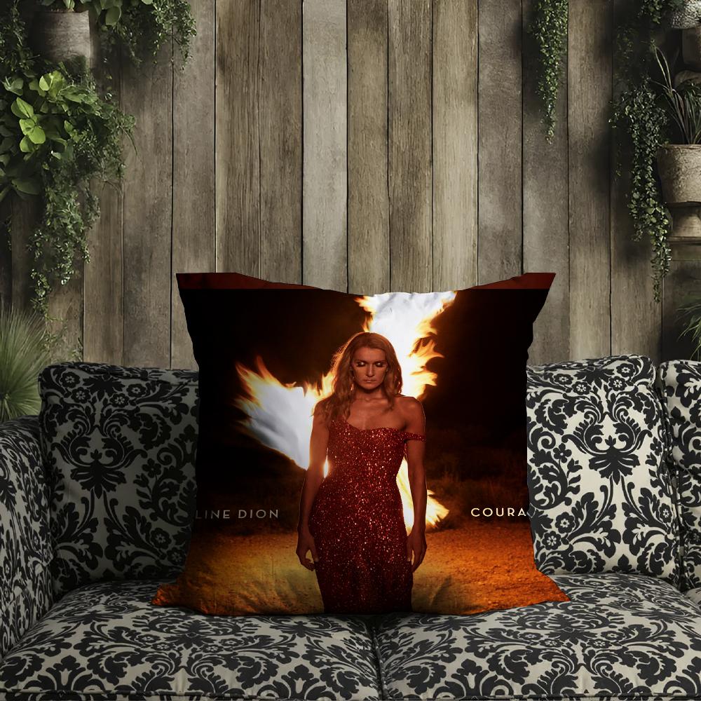 Album DionS cushion cover Pillow Cover Case C-Celine Singer Room Bedroom Sofa Living Backrest Car Square Headboard
