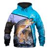 Sweat à capuche unisexe avec impression numérique 3D Motif pêcheur Luya pull de sport d'extérieur