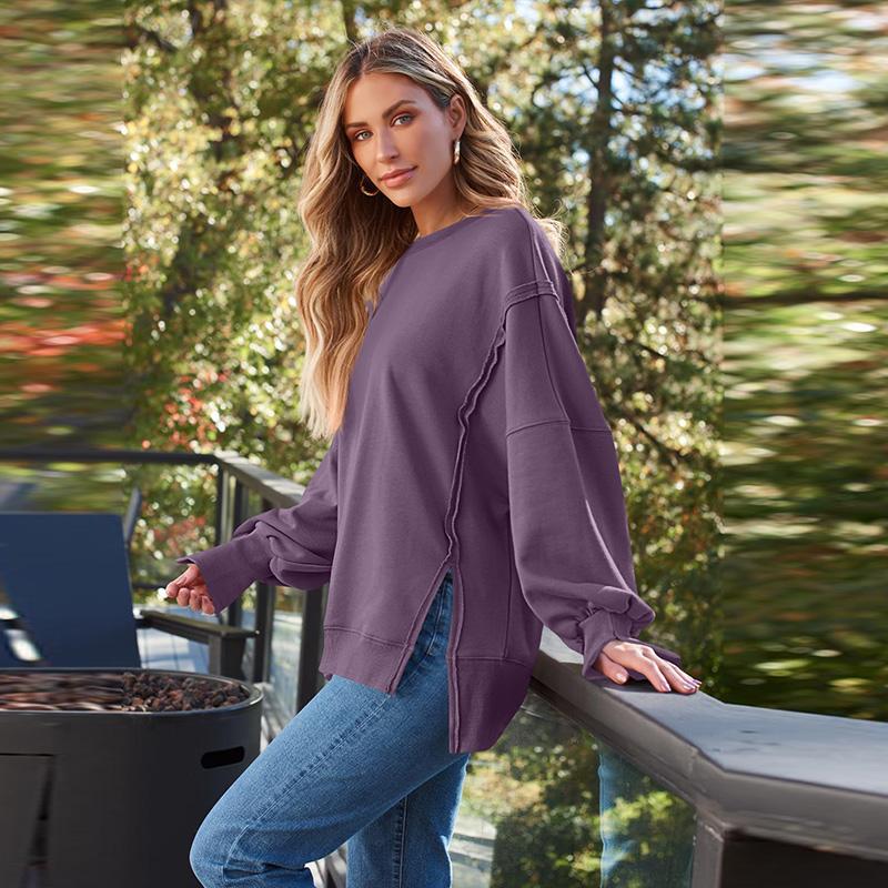 Womens Oversized Sweatshirts Hoodies Crewneck Shirts Fall Outfits Fashion Teen Girls Winter Clothes