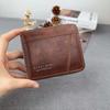 Multifunctional Male Coin Purse Pu Business Card Holder Portable Men's Short Wallet  Outdoor