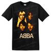 ABBA Portrait T Shirt Retro Pop Music Group Four Member Graphic Tee Concert Fan