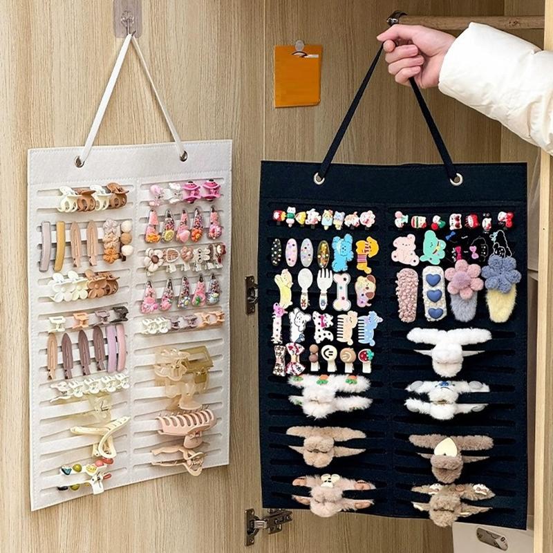 Large Capacity Hair Bows Organizer Wall Headband Holder Hair Clip Storage Hanger Jewelry And Accessory Storage Hanging Bag