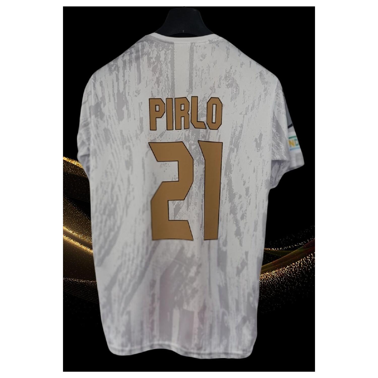 

Italy Pirlo Special Concept White With Red Stripes Adult Football Jersey S чистый
