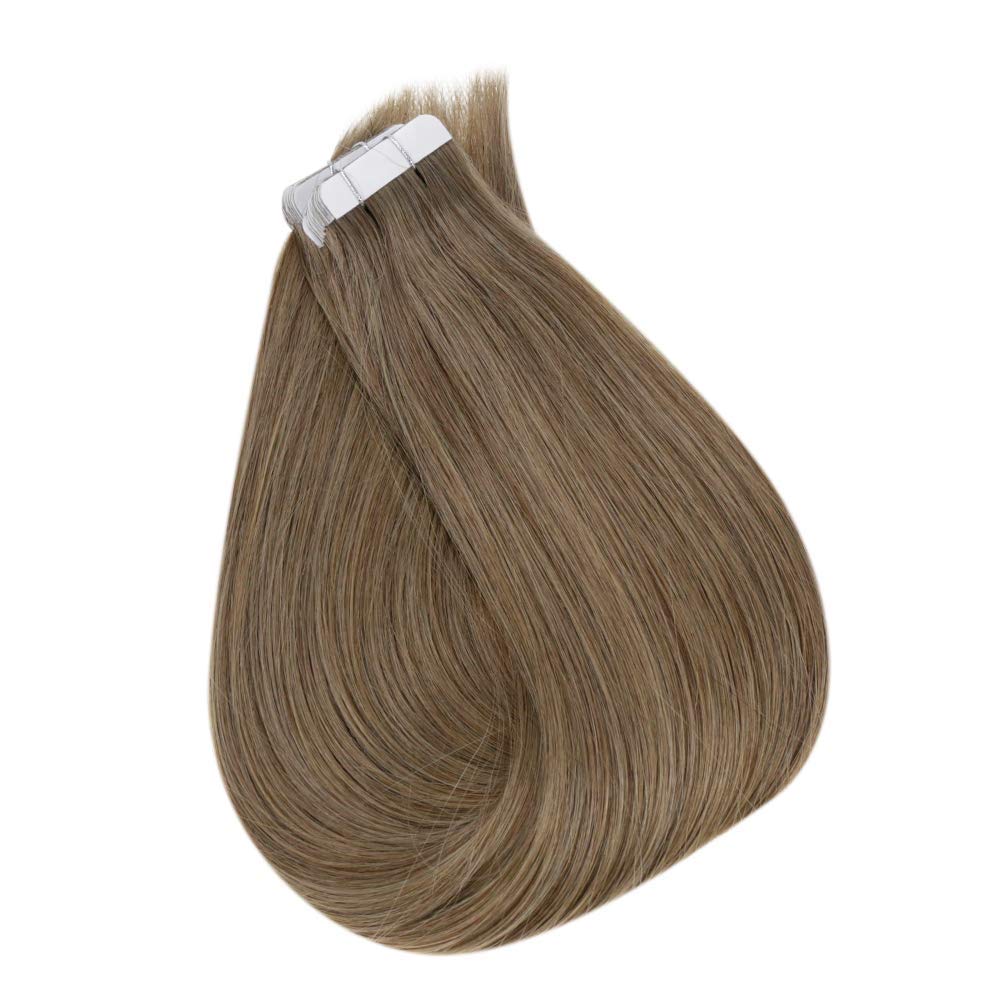 

Человеческие волосы Seal Extensions TAPE hair Remy Extensions Color Wig Extensions 10 шт. [ALISY] (16 дюймов, 8#)