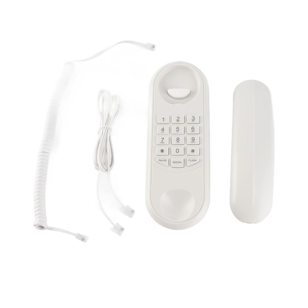 Corded Telephone Portable Pause Redial Flash Wall Mountable Telephone For Household