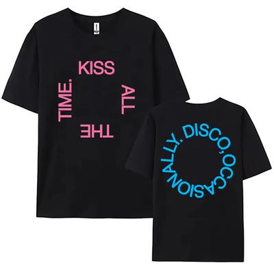 Harrystyles KUSS IMMER. DISCO, GELEGENTLICH T-Shirt Sommer Kurzarm Baumwolle T-Shirt Unisex Streetwear Damen Herren Kleidung