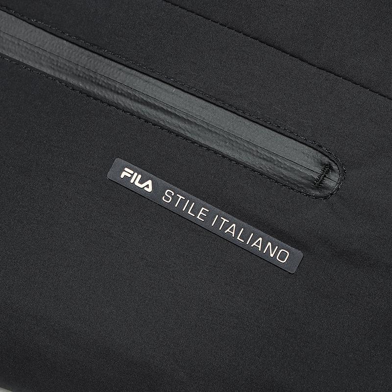 FILA White Light Down Jacket Simple Windproof Warm Hooded Down Coat Men Jackets Black F11M443905FBK