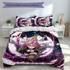 3pcs Custom Name Demon Slayer character theme Set,Includes 1 Duvet Cover and 2 Pillowcases,All-season Bedroom Decor