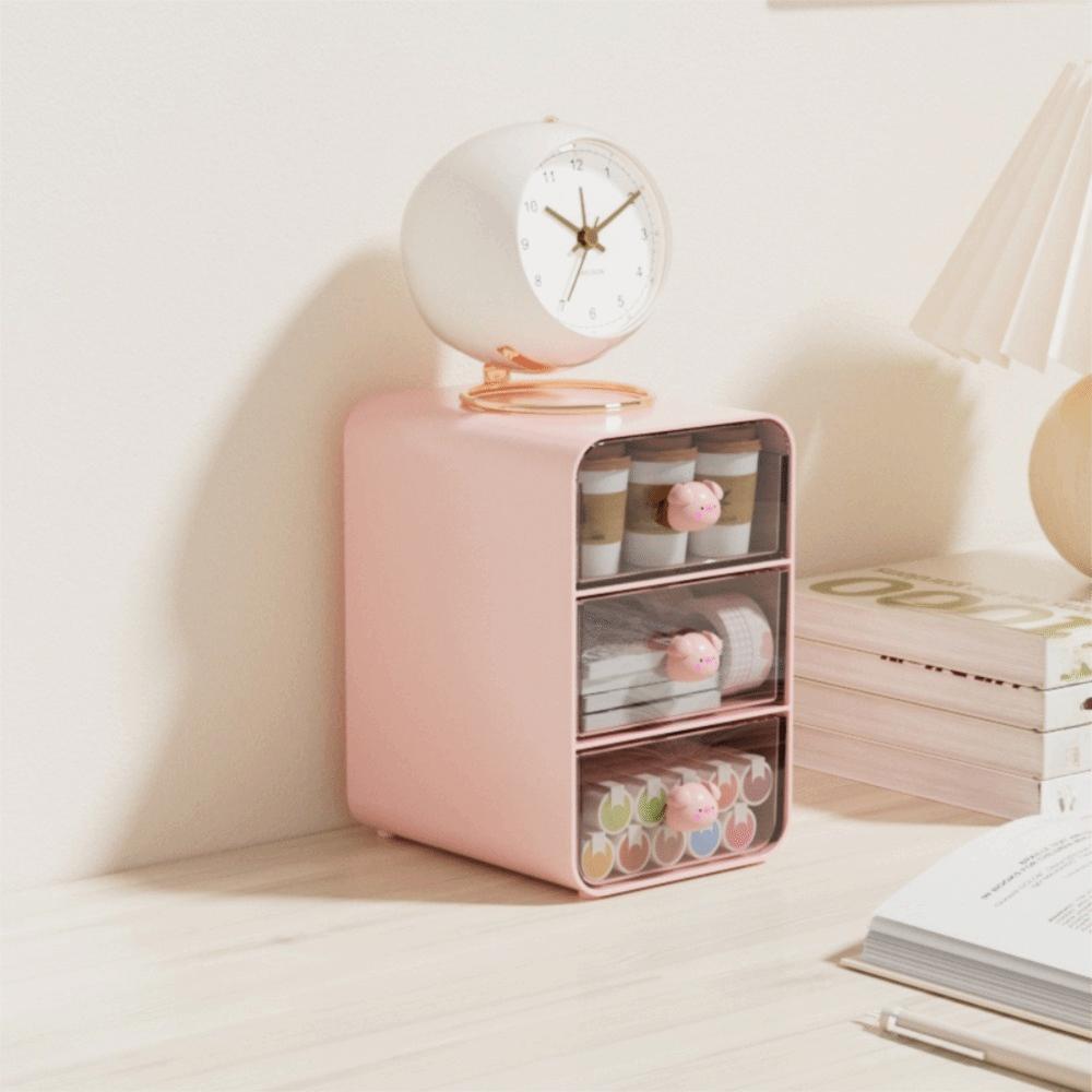 

Transparent Design Desktop Drawer Box Large Capacity Space Saving Storage Shelf Multifunctional Cosmetic Storage Box Study Room
