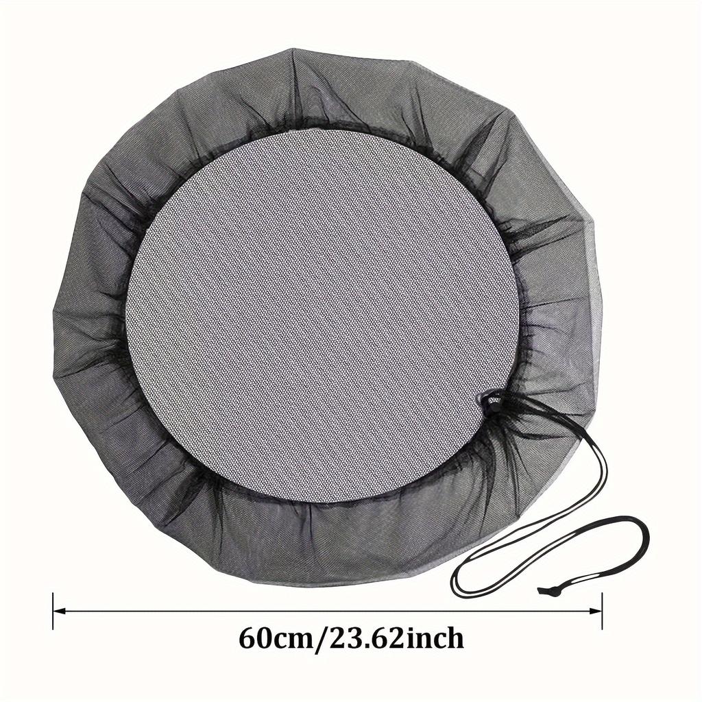 Adjustable Mesh Rain Barrel Filter Cover, Drawstring Blocks Leaves & Debris, for Outdoor Water Tanks & Garden Collection Barrels