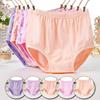Plus Size Middle-aged And Elderly Female Lingerie Flower Panties Elderly Underwear Cotton Panties