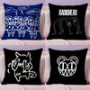 B-British Band Radioheads Cushion Cover Plush Fabric Soft Double-Sided Printed Sofa Warm Winter Home Gift Pillow Cover