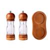 Manual Wood Peppers Grinder Adjustable Coarseness Peppers Mill Refillable Manual Salt Grinder Kitchen Tool Easy to Use