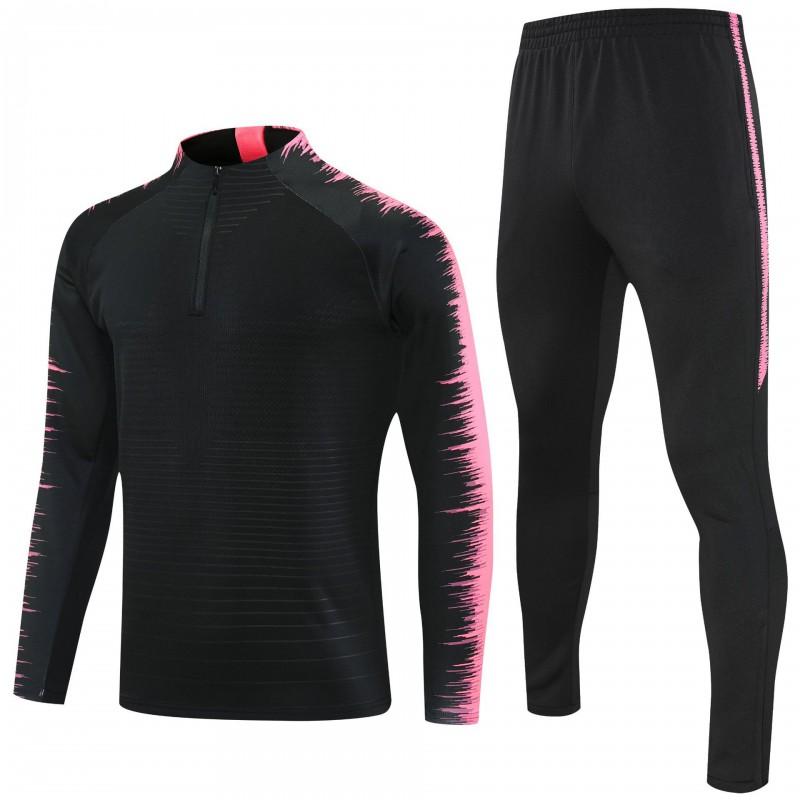 Mens Half-Zip Long Sleeve Soccer Training Jacket Set Winter Sportswear Basketball Football Practice