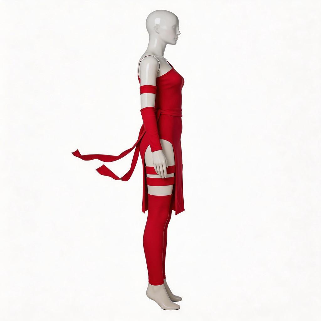 Antihero Assassin Elektra Cosplay Costume With Spandex Fabric For Halloween And Anime Events