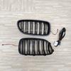 Car Double Line Front Luminous Grille Led Light Racing Grille For BMW 5 Series F10 F11 F18 2010-2017 Bodykits Tuning ABS Black