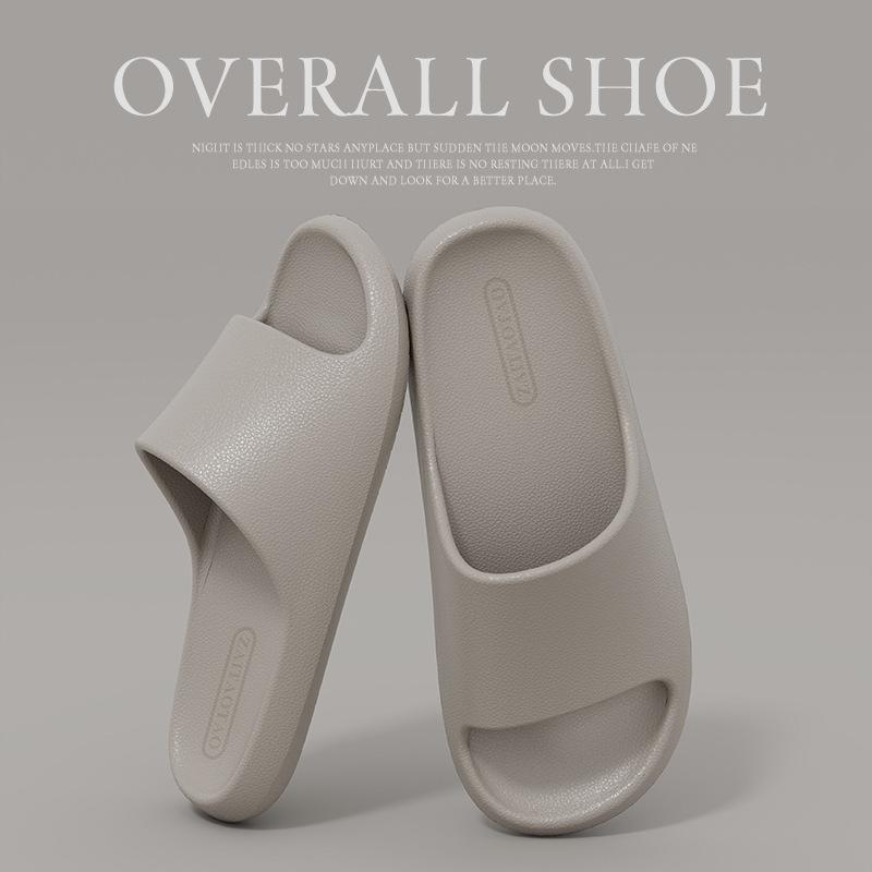 Leather Pattern Cool Slippers for Men and Women At Home Non-slip Bathroom Non-smelly Feet Indoor Summer Bath