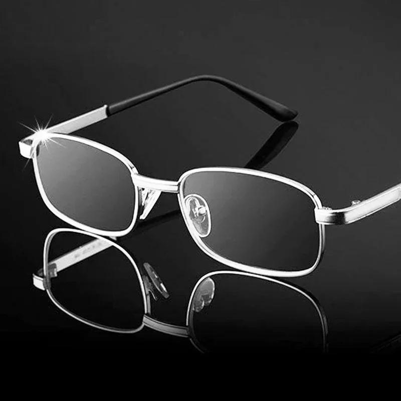 Design Reading Glasses Men and Women Full-frame Alloy Clear HD Lenses Presbyopia Eyeglasses Impact Scratch Resistant 0 ~ +400