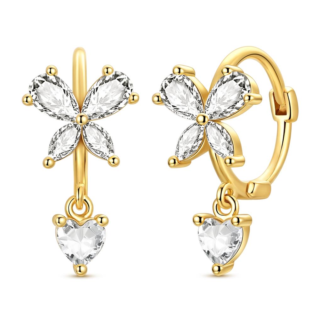 Butterfly Copper Hoop Earring For Woman Eardrop Original Earring Fine Jewelry Gift