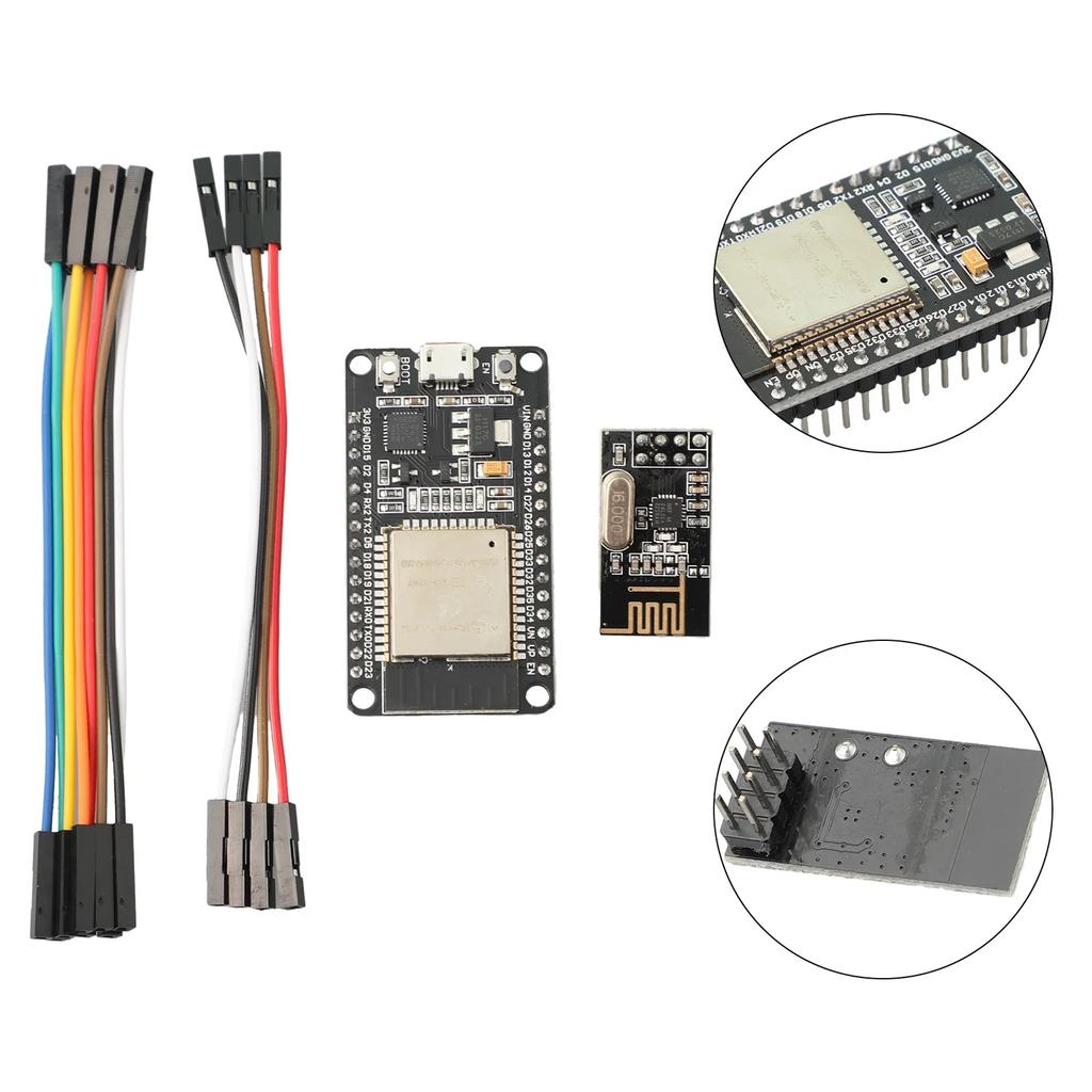 ESP32+NRF24L01+Cable DTU For Hoymiles DIY Kit Effortless Monitoring High Performance Components Wide Compatibility