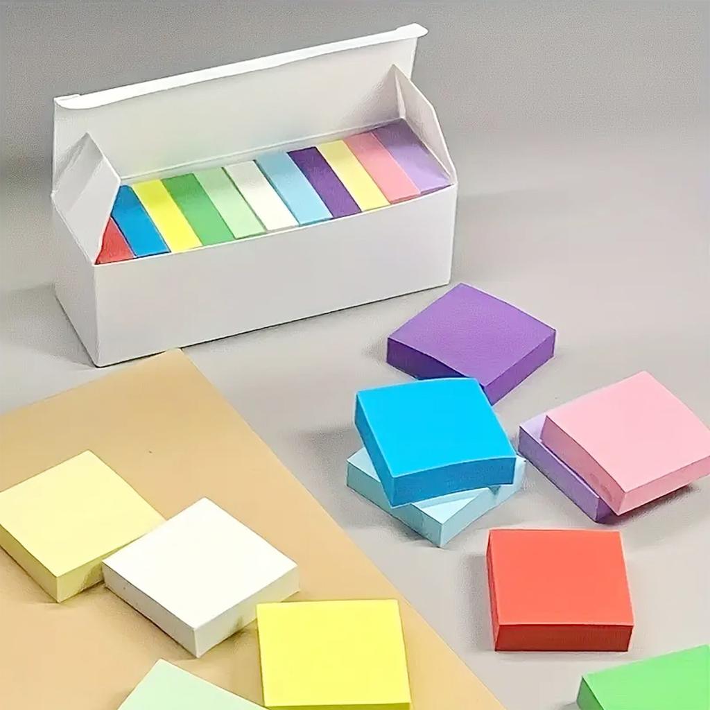 11 Pcs Sticky Notes Adhesive Memos Pad Coloured Index Tabs Colorful Notepads School Supplies for Student Teacher