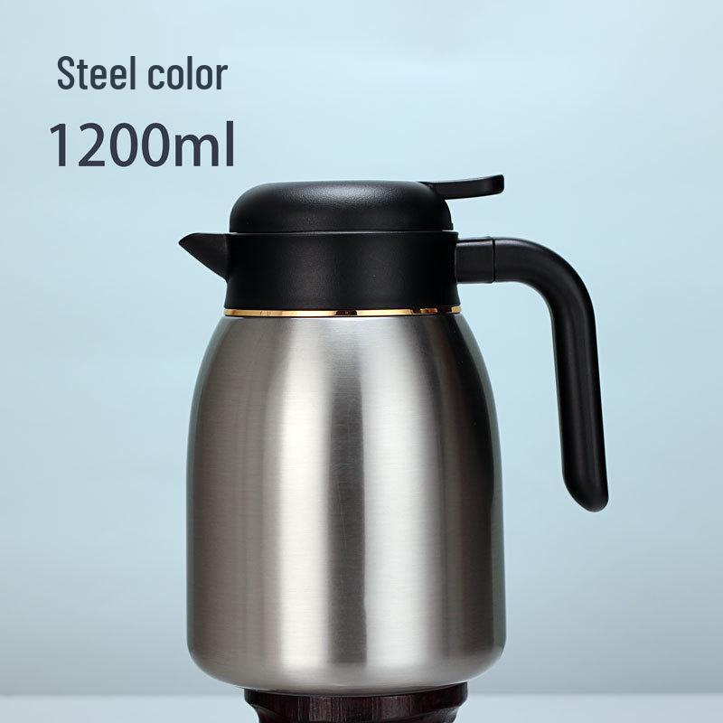 1.2L Large Capacity 304 Stainless Steel Thermos Flask, Home & Hotel Use, Engravable Hot Water Bottle.