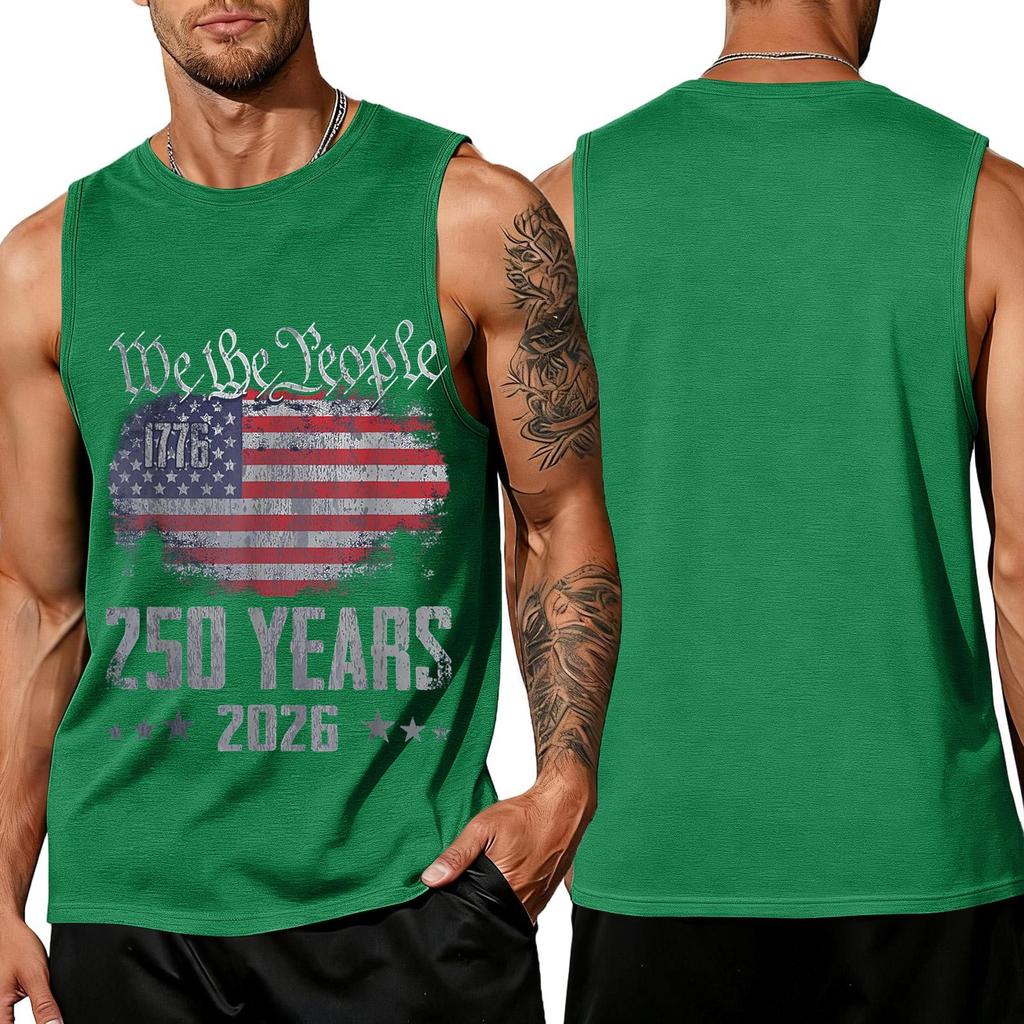 Men's Sleeveless Tank Top Loose Fit Casual Summer Vest Lightweight Breathable Fabric Comfortable Daily Wear