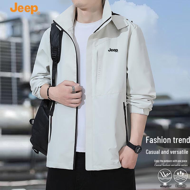 Jeep Men's Water-Repellent Loose Casual Jacket