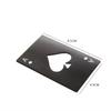 Stainless Bottle Opener Creative Playing Card Design Winemaker Beer Opener Portable Credit Card Size Pocket Beer Bottle Opener