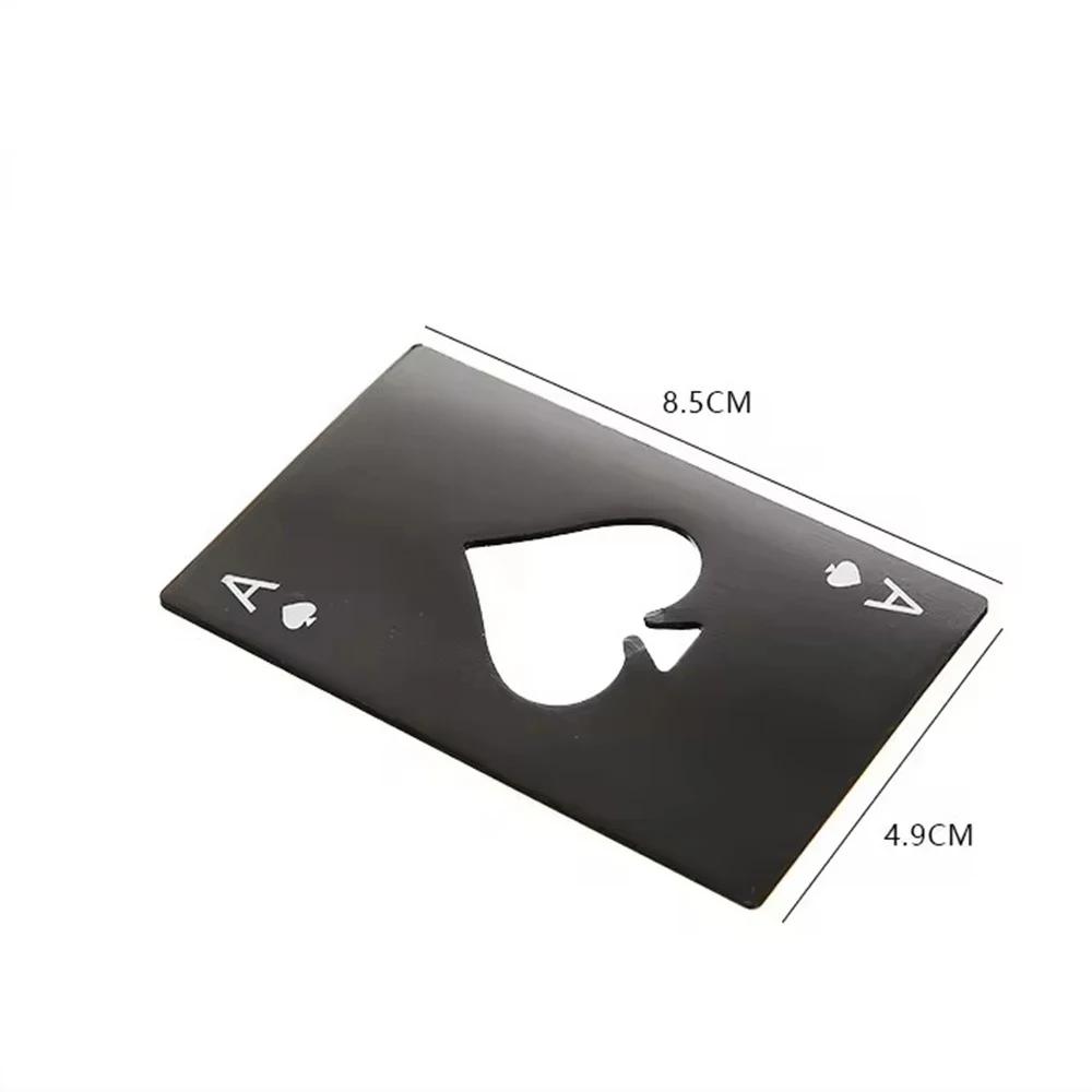Stainless Bottle Opener Creative Playing Card Design Winemaker Beer Opener Portable Credit Card Size Pocket Beer Bottle Opener