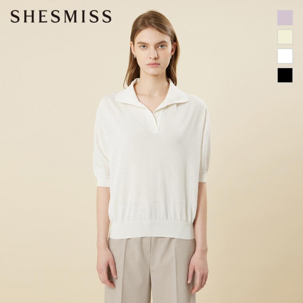 

She S miSS Open Collar Knit Top SSkpon21080 creamy/55