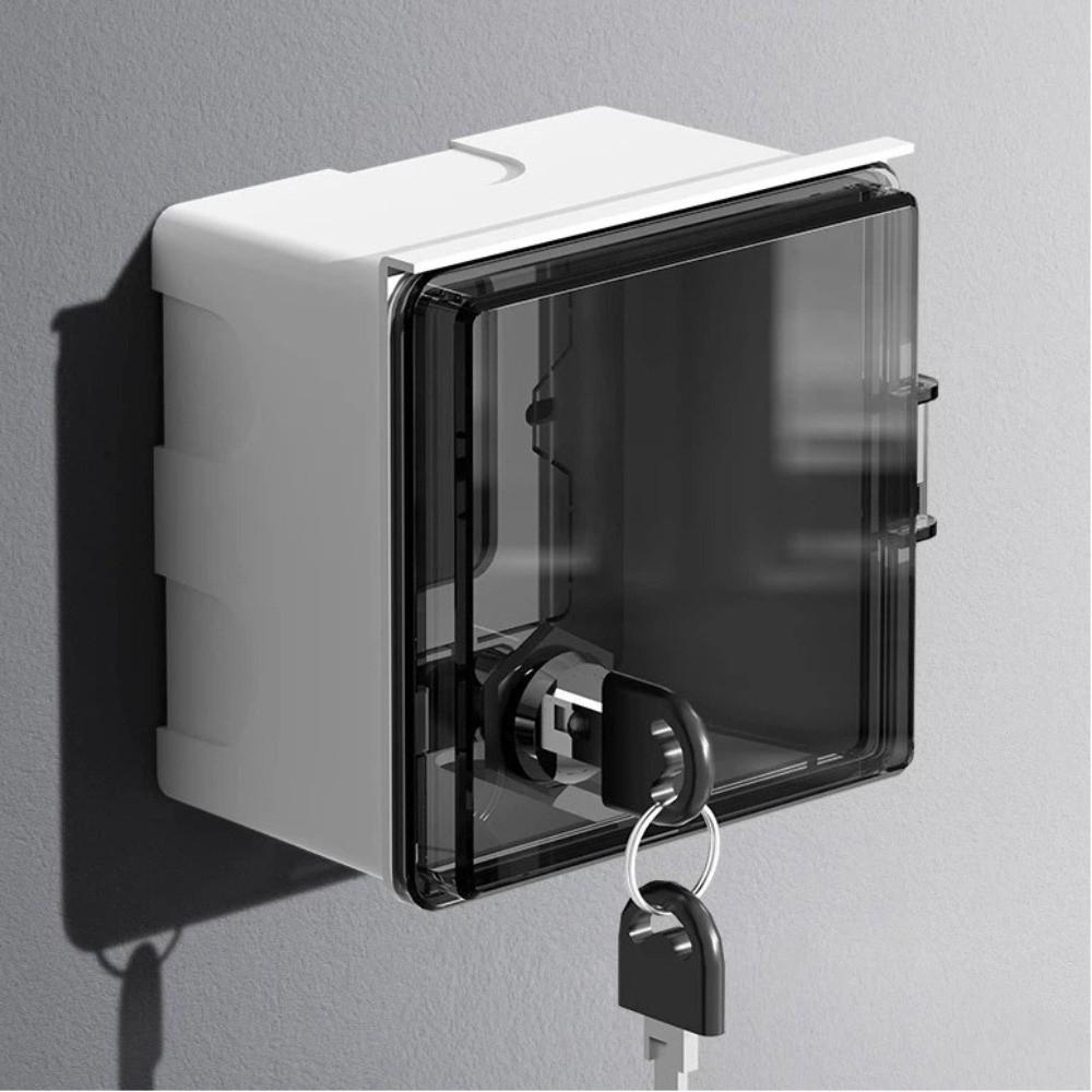 With Lock Outdoor Socket Waterproof Box Anti-Theft Socket Protection Box  86Type
