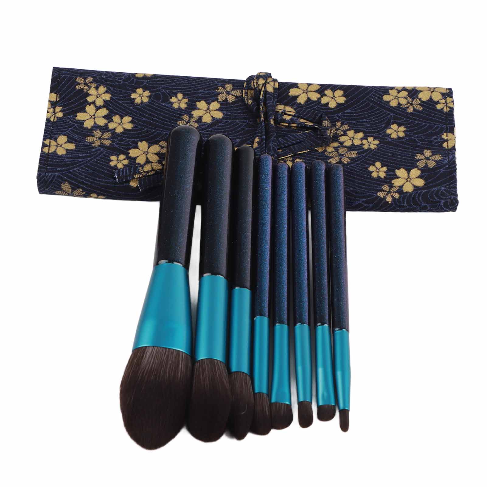 

8 шт. Кисти для макияжа с деревянной ручкой, супермягкие синтетические портативные кисти для румян и теней для век