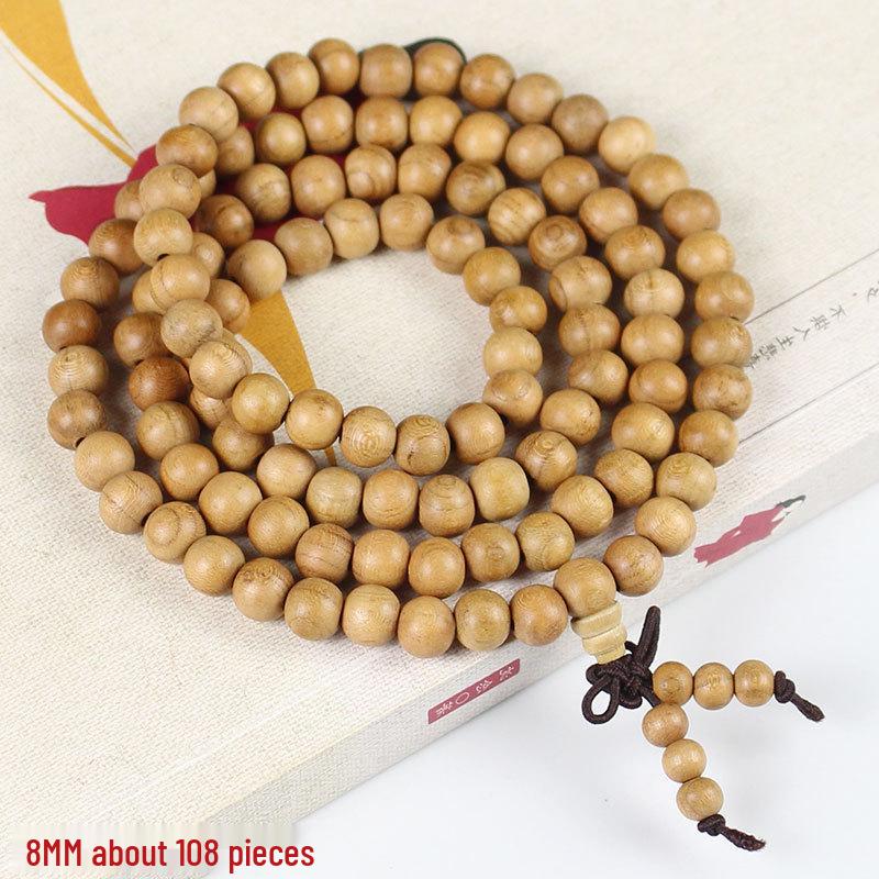 Wooden Sandalwood Buddhist Bead Bracelets - 108 Beads, Unisex Jewelry for Couples