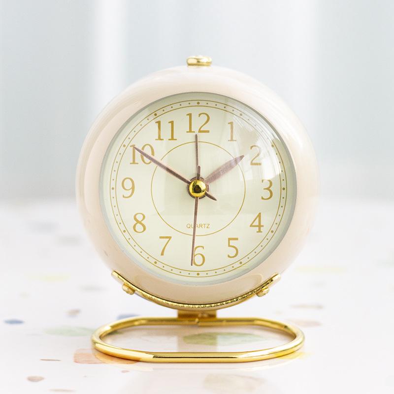 Creative Silent Children's Luminous Metal Alarm Clock for Bedroom or Living Room
