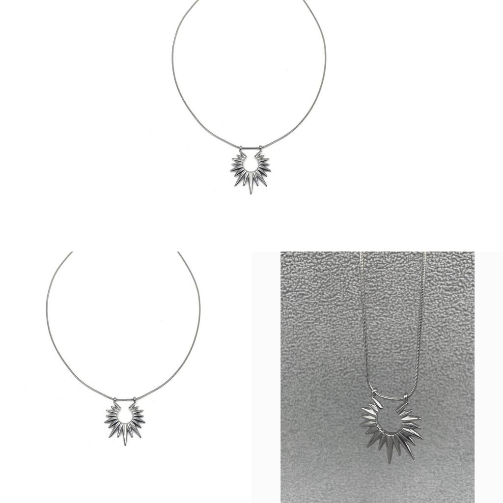 Geometric Snake Chain Necklace With Titanium Pendant For Men Women