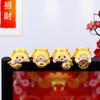 Mini Resin God Of Wealth Figurine, Funny Computer Decor, 3D Craft Sculpture, Tiny Cute God Of Wealth Statues For Car Dashboard