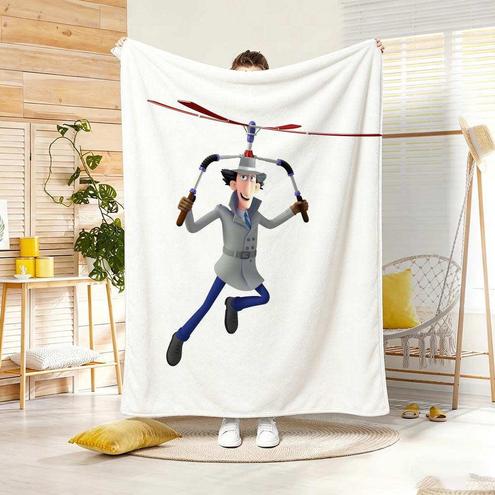 Anime I-Inspector GadgetS Throw Lightweight  Flannel Blanket Soft Skin-friendly for Summer Cooling