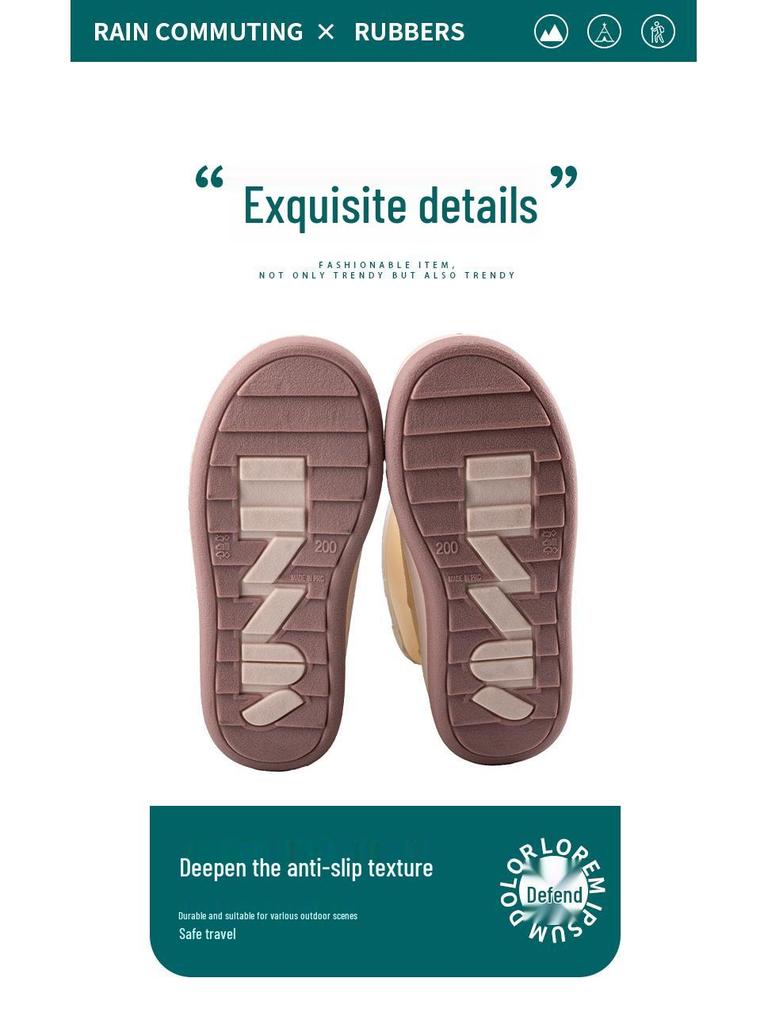 Wasserdichte Mid-Calf Anti-Rutsch Stiefel mit Kordelzug für Alle Jahreszeiten - Eltern-Kind-Stil Japanische Gummistiefel für Männer