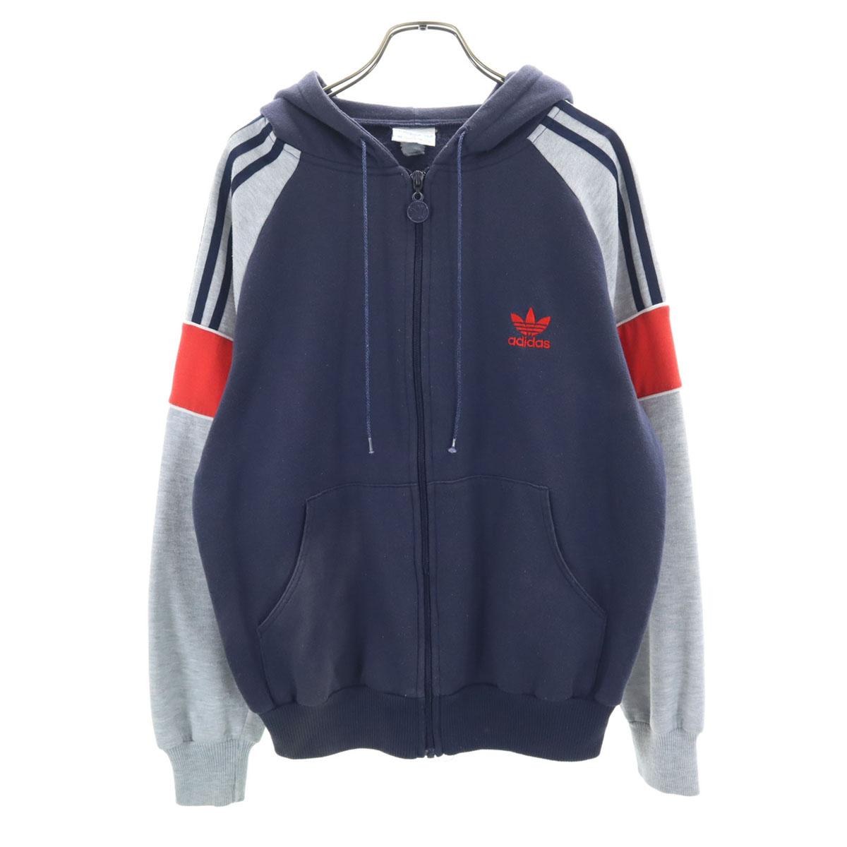 

adidas 80-е Винтаж Сделано в Тайване Логотип Трилистник Толстовка с длинным рукавом на молнии S Мужская Б/у