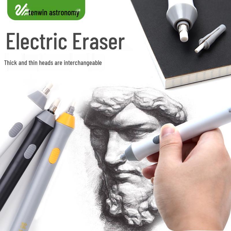 Astronomical Sketch Electric Art Eraser TW8302 Black - English Version 1 Card + 3 Refill Boxes