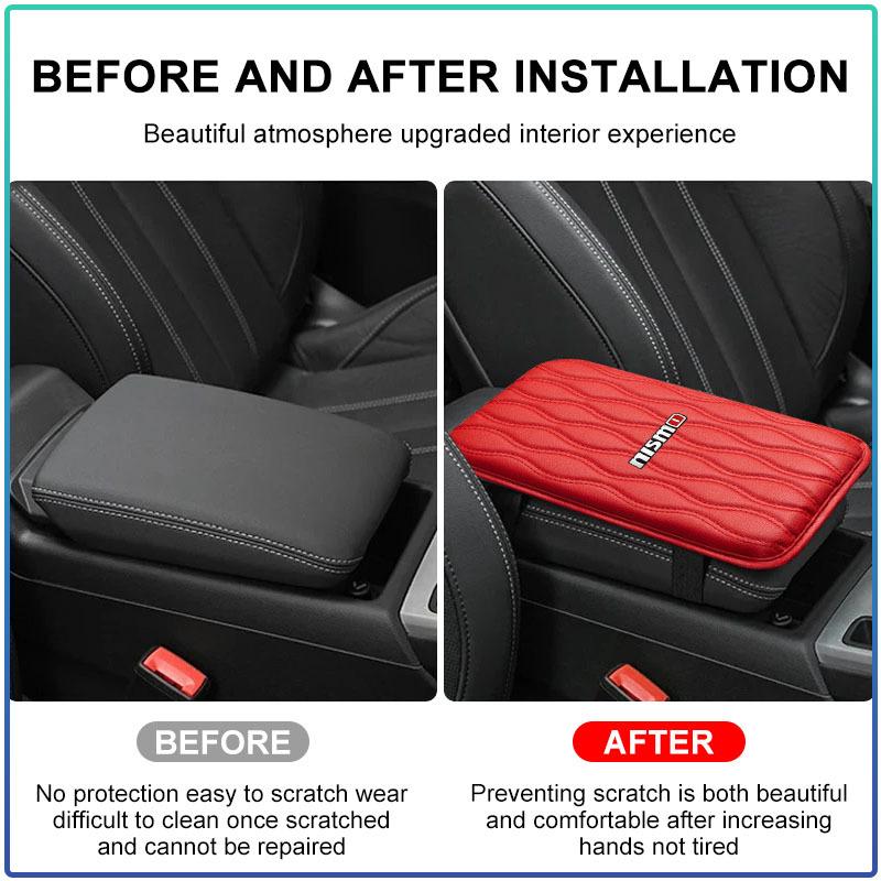 Auto Mittelkonsolenabdeckung Leder Armlehnenmatte Armaufbewahrungsbox Matte Für Nismo Nissan 370Z Coupe Roadster Z34 2009-2020 GTR Juke