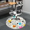 1pc Heart Characters Office Round Area Rug, Indoor Mat Suitable ForOffice, Under Office Chairs Bedroom Living Room Home Decor, Room Decot228