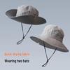 Fisherman Sun Protection Embroidered Outdoor Cowboy Hat for Camping and Mountaineering