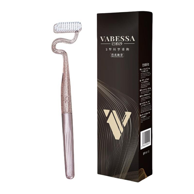 S-Shape Toothbrush S Shaped Curved Cleaning Brush Creative S-Shaped Dead Angle Brush Beauty Care Tools And Accessories