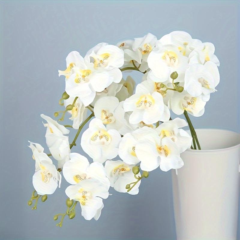 2Pcs 9-Head Flowers 38inch Artificial Butterfly Orchid Bouquet Artificial Flowers for Wedding Decoration Garden Home Room Decor