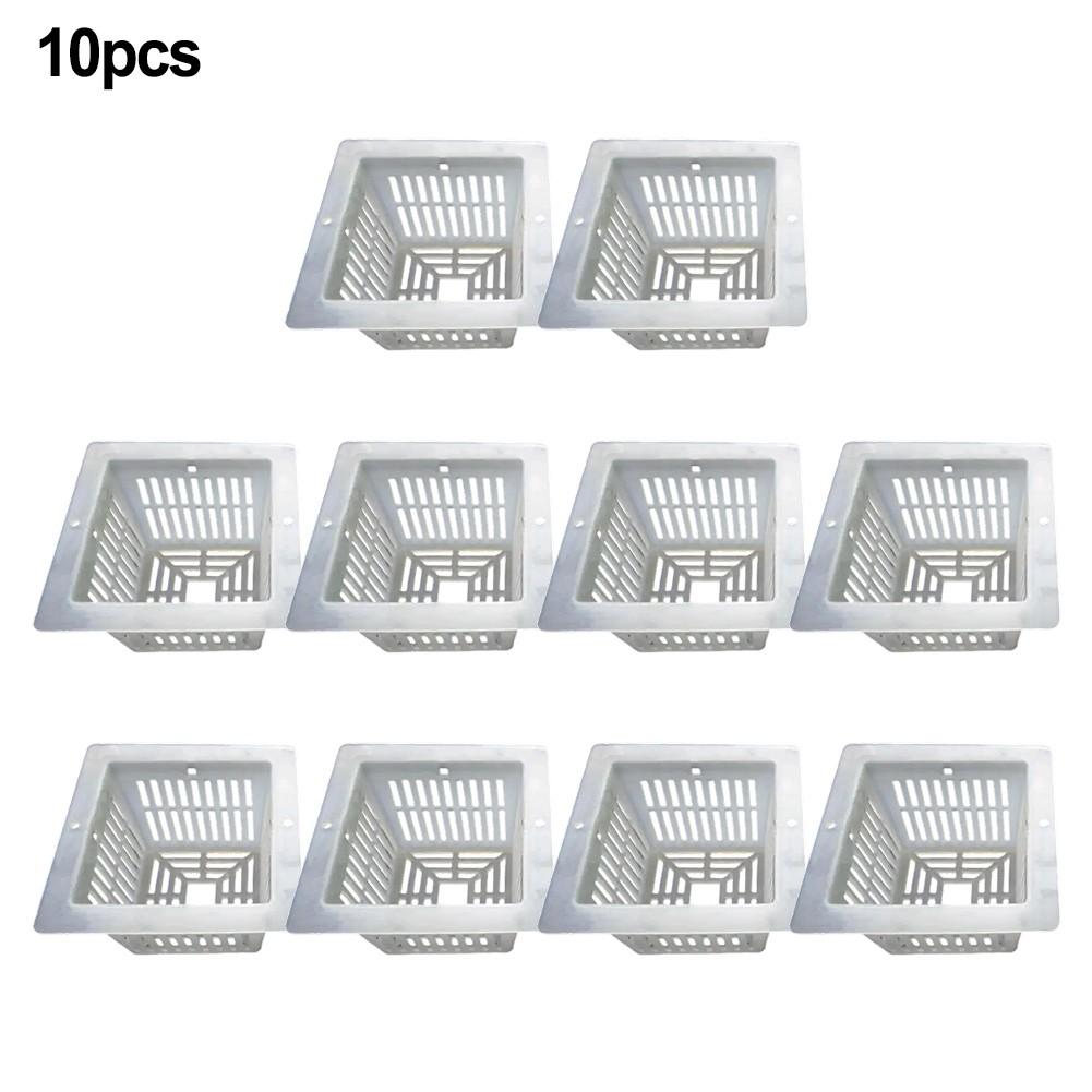 10 Pack of Plastic Net Pots for Efficient Aeration In Aquaponic Gardening